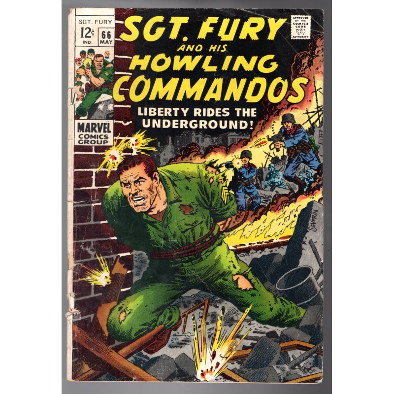 SGT, FURY 66 - MARVEL 1969 - BAGGED BOARDED - GD (2.0)