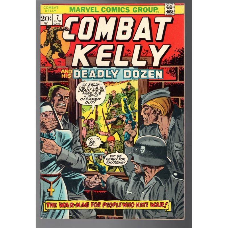 COMBAT KELLY 7 - MARVEL 1973 - BAGGED BOARDED - FN+ (6.5)