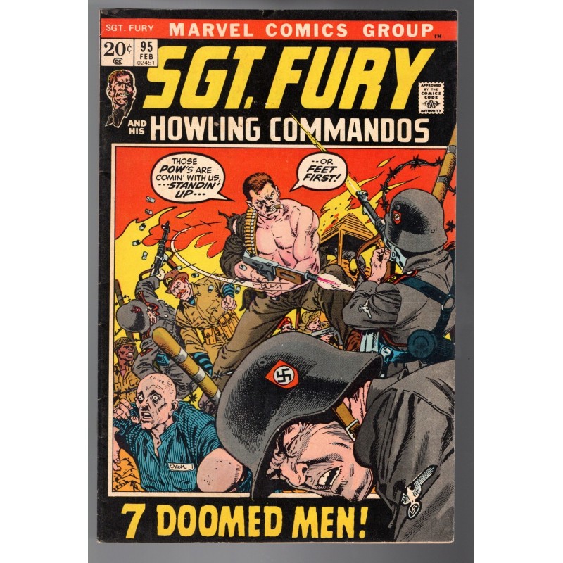 SGT. FURY 95 - MARVEL 1972 - BAGGED BOARDED - FN+ (6.5)