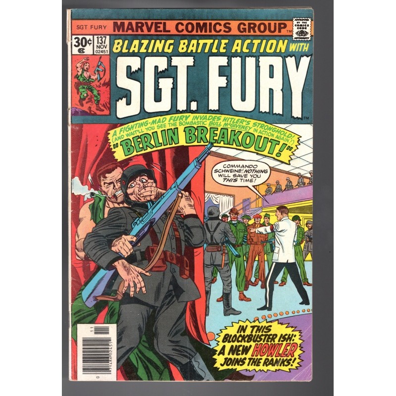 SGT. FURY 137 - MARVEL 1976 - BAGGED BOARDED - VG (4.0)