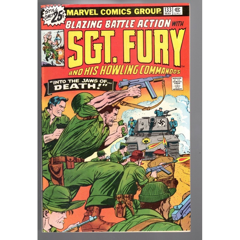 SGT. FURY 133 - MARVEL 1976 - BAGGED BOARDED - VF (8.0)