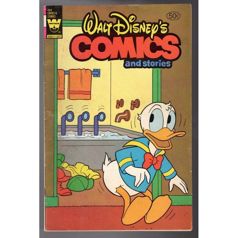 WALT DISNEY'S COMICS AND STORIES 494 - WHITMAN 1982 - BAGGED BOARDED - VG+(4.5)