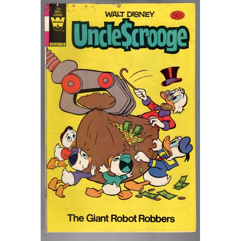 WALT DISNEY UNCLE SCROOGE 185 - WHITMAN 1981 - BAGGED BOARDED - VG (4.0)