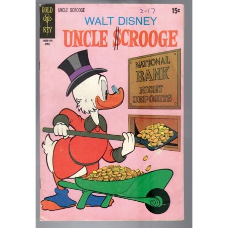 WALT DISNEY UNCLE SCROOGE 92 - GOLDKEY 1971 - BAGGED BOARDED - FN-(5.5)
