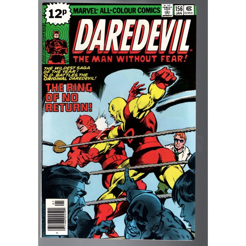 DAREDEVIL 156 - MARVEL UK 1979 - BAGGED BOARDED - NM (9.4)