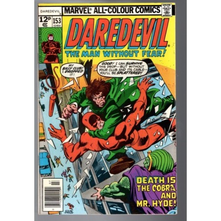 DAREDEVIL 153 - MARVEL UK 1978 - BAGGED BOARDED - VF+(8.5)