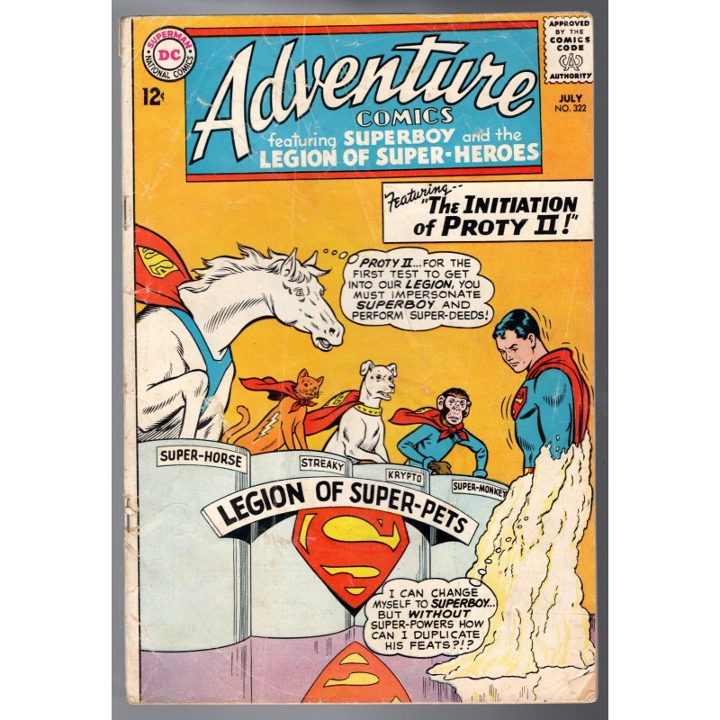 ADVENTURE COMICS 322 - DC 1964 - BAGGED BOARDED - VG (4.0)