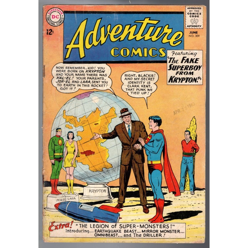 ADVENTURE COMICS 309 - DC 1963 - BAGGED BOARDED - GD/VG (3.0)