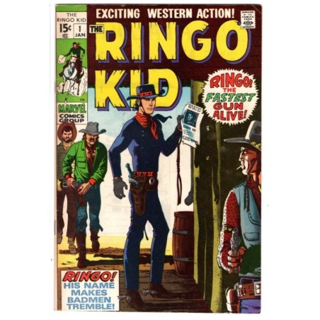RINGO KID 1 - MARVEL 1970 - BAGGED BOARDED - FN/VF (7.0)