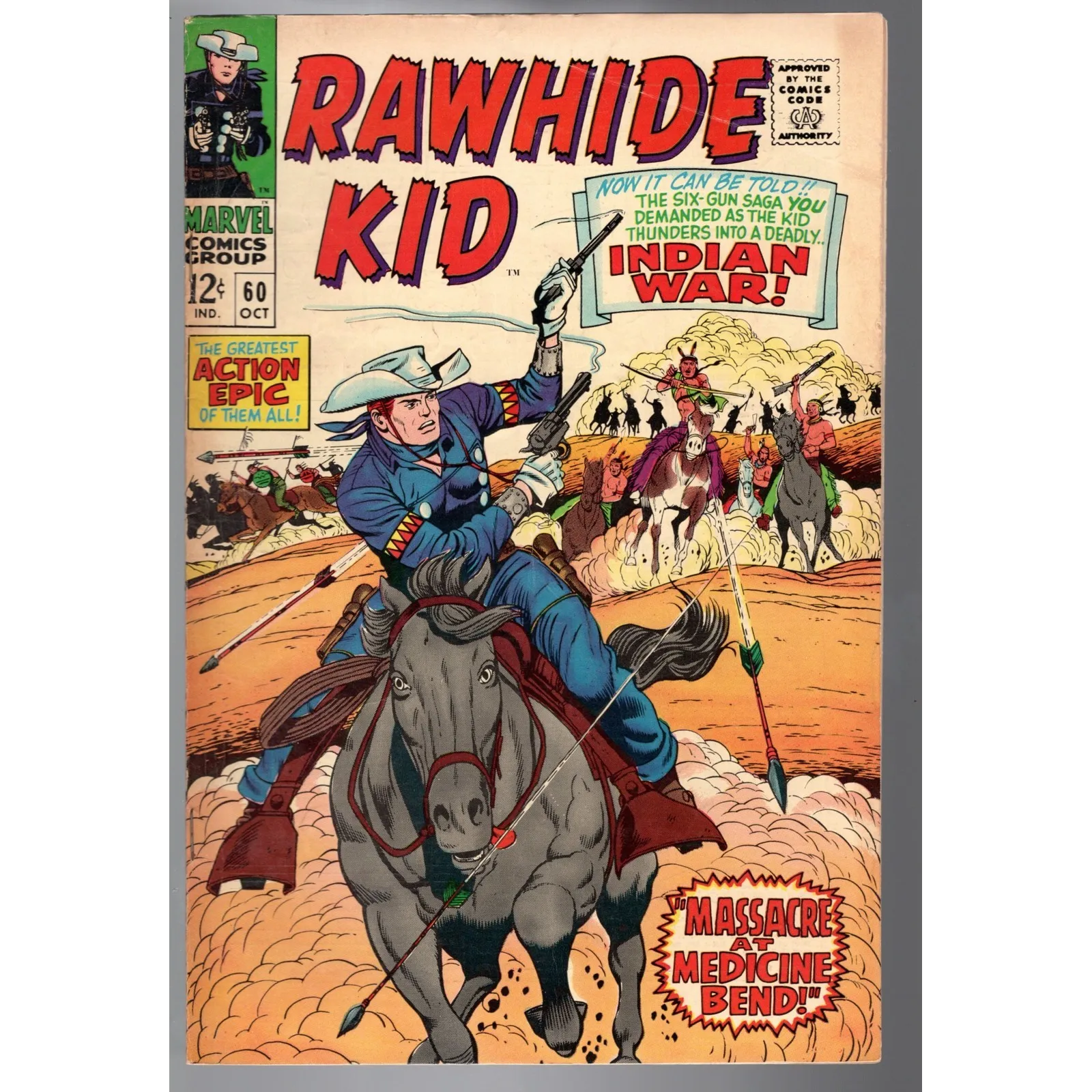 RAWHIDE KID 60 - MARVEL 1967 - BAGGED BOARDED - FN (6.0)