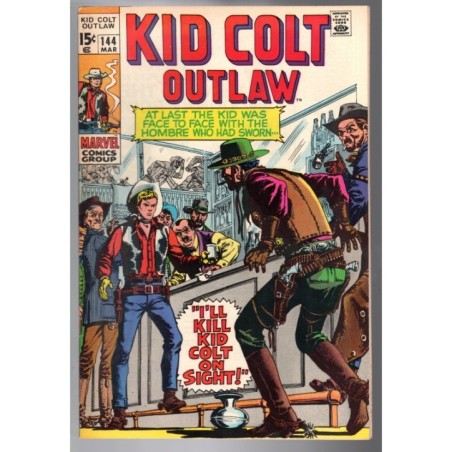 KID COLT OUTLAW 144 - MARVEL 1970 - BAGGED BOARDED - VF (8.0)