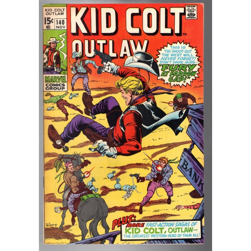 KID COLT OUTLAW 140 - MARVEL 1969 - BAGGED BOARDED - VF (8.0)