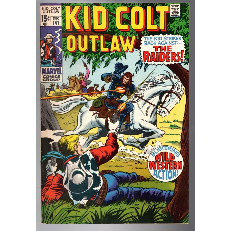 KID COLT OUTLAW 141 - MARVEL 1969 - BAGGED BOARDED - VF (8.0)