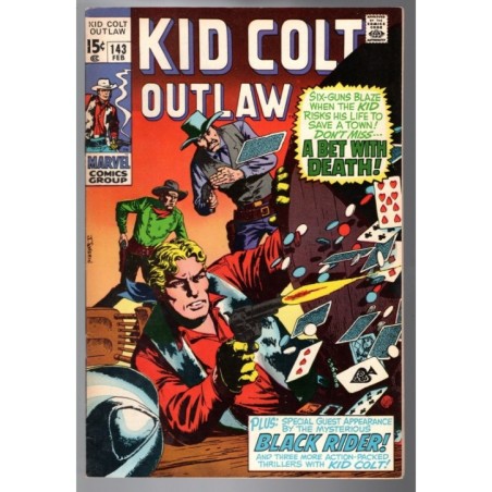 KID COLT OUTLAW 143 - MARVEL 1970 - BAGGED BOARDED - VF/NM (9.0)