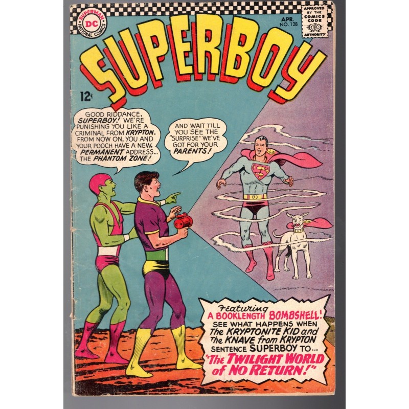 SUPERBOY 128 - DC 1966 - BAGGED BOARDED - GD/VG (3.0)