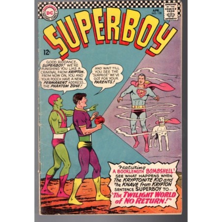 SUPERBOY 128 - DC 1966 - BAGGED BOARDED - GD/VG (3.0)