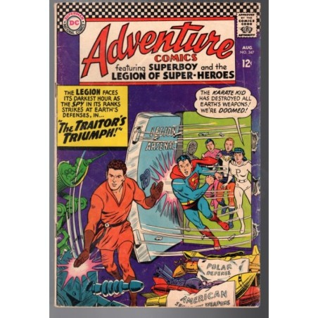 ADVENTURE COMICS 347 - DC 1966 - BAGGED BOARDED - GD (2.0)