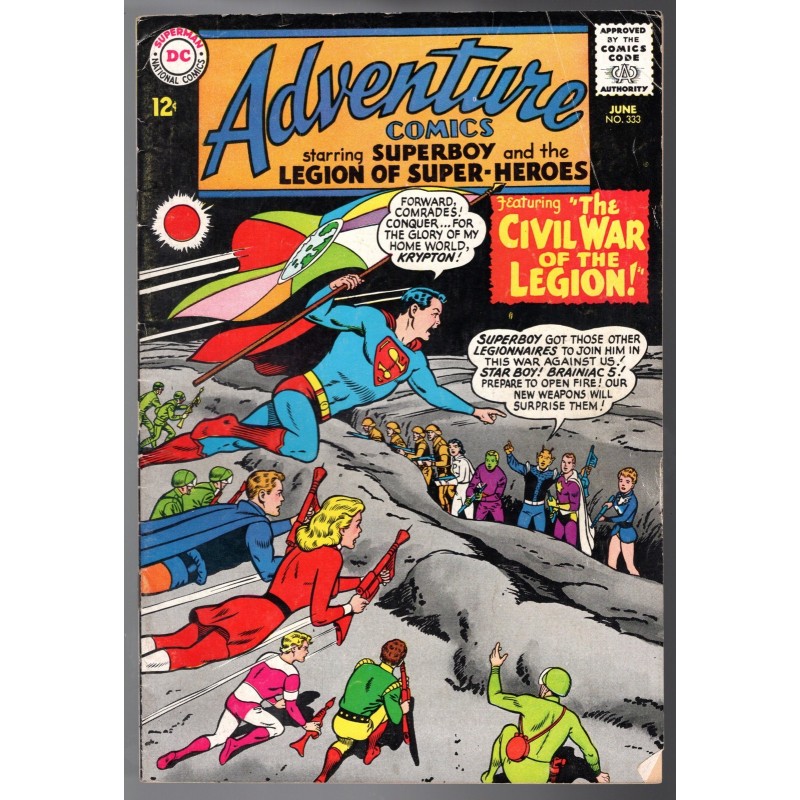 ADVENTURE COMICS 333 - DC 1965 - BAGGED BOARDED - FN (6.0)