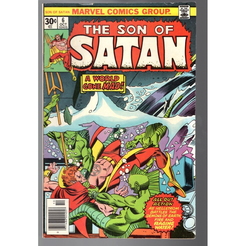 THE SON OF SATAN 6 - MARVEL 1976 - BAGGED BOARDED - FN+ (6.5)