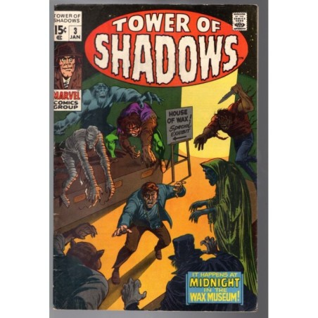 TOWER OF SHADOWS 3 - MARVEL 1969 - BAGGED BOARDED - FN+ (6.5)