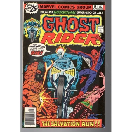 GHOST RIDER 18 - MARVEL 1976 - BAGGED BOARDED - VF-(7.5)