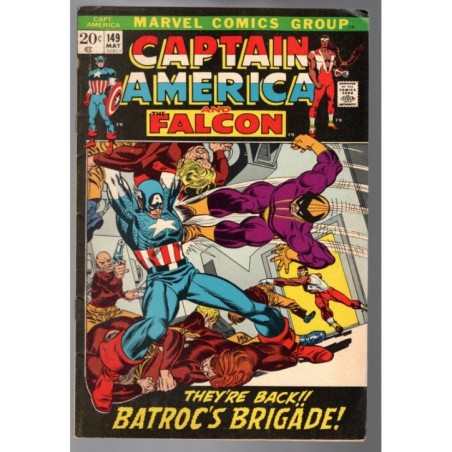 CAPTAIN AMERICA AND THE FALCON 149 - MARVEL 1972 - BAGGED BOARDED - FN+ (6.5)