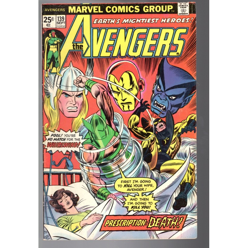 THE AVENGERS 139 - MARVEL 1975 - BAGGED BOARDED - FN/VF (7.0)