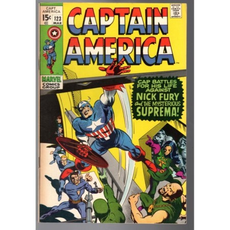 CAPTAIN AMERICA 123 - MARVEL 1970 - BAGGED BOARDED - VF-(7.5)