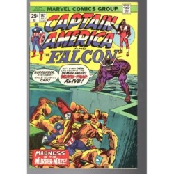 CAPTAIN AMERICA AND THE FALCON 187 - MARVEL 1975 - BAGGED BOARDED - VF-(7.5)