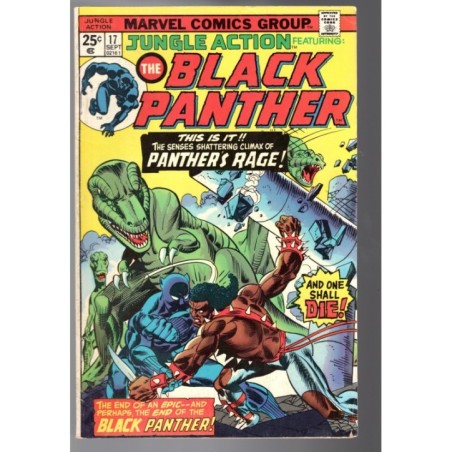 JUNGLE ACTION 17 - MARVEL 1975 - BAGGED BOARDED - FN (6.0)