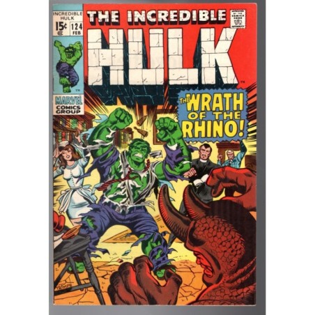 THE INCREDIBLE HULK 124 - MARVEL 1970 - BAGGED BOARDED - VF (8.0)