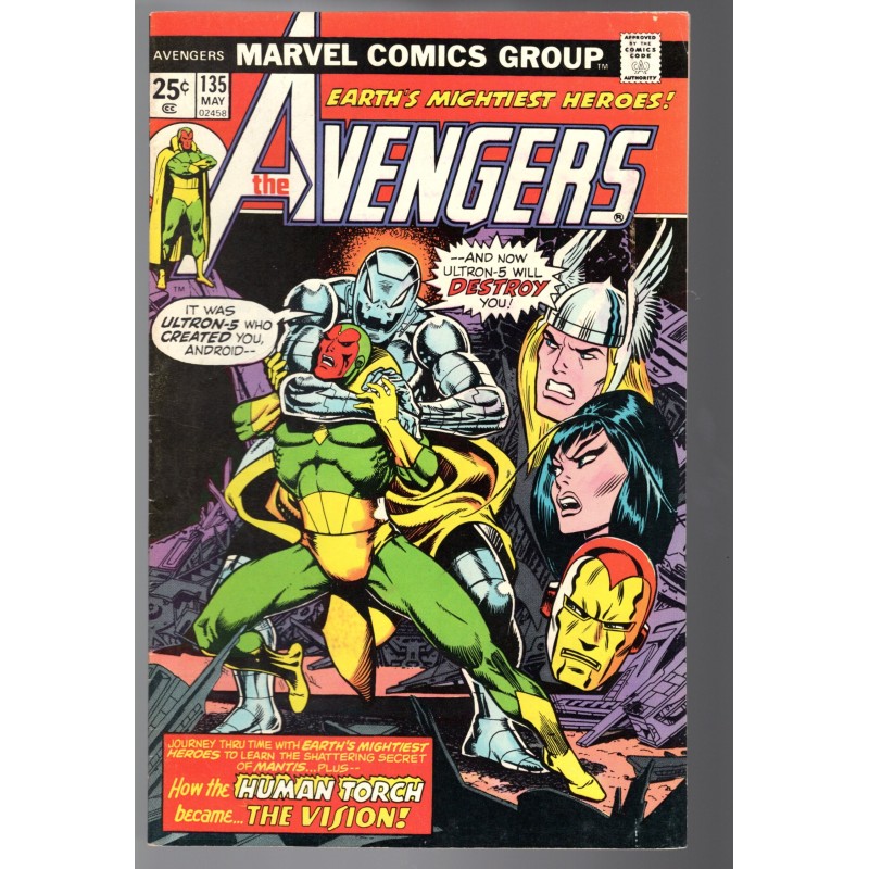 AVENGERS 135 - MARVEL 1975 - BAGGED BOARDED - FN/VF (7.0)