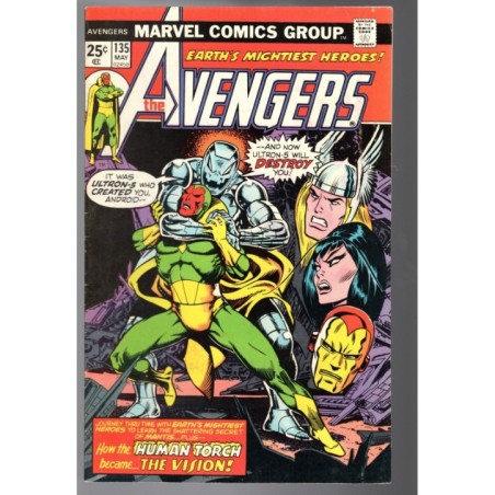 AVENGERS 135 - MARVEL 1975 - BAGGED BOARDED - FN/VF (7.0)