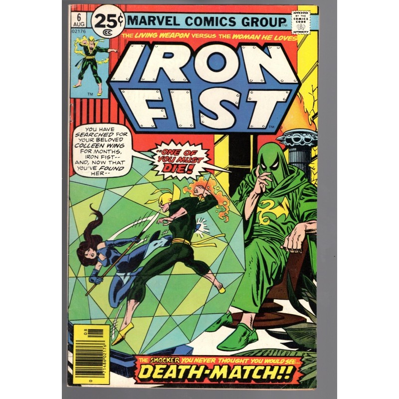 IRON FIST 6 - MARVEL 1976 - BAGGED BOARDED - FN+ (6.5)