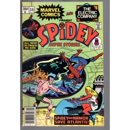 SPIDEY SUPER STORIES 34 - MARVEL 1978 - BAGGED BOARDED - VF (8.0)