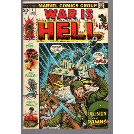 WAR IS HELL 1 - MARVEL 1973 - BAGGED BOARDED - FN+ (6.5)