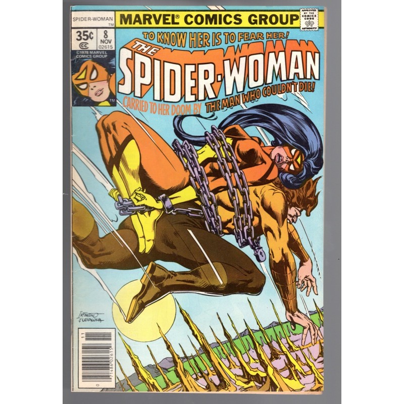 SPIDER-WOMAN 8 - MARVEL 1978 - BAGGED BOARDED - FN+ (6.5)
