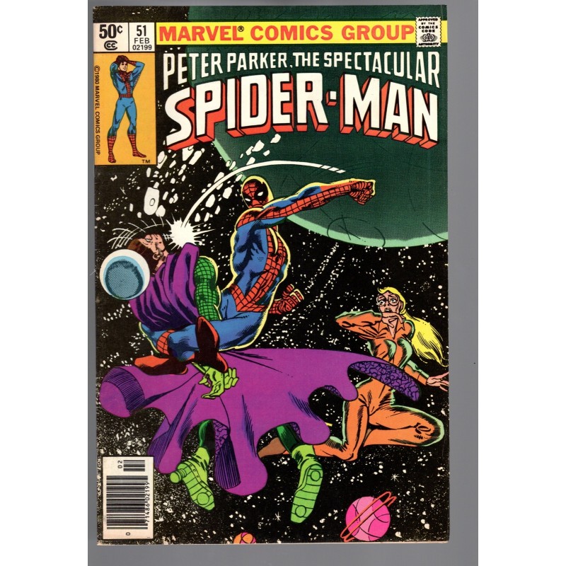 PP, THE SPECTACULAR SPIDER-MAN 51 - MARVEL 1980 - BAGGED BOARDED - VF/NM (9.0)