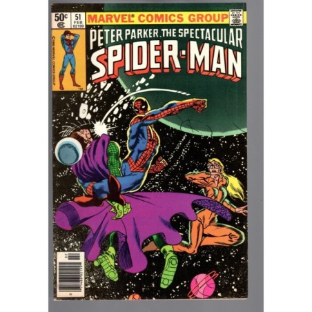 PP, THE SPECTACULAR SPIDER-MAN 51 - MARVEL 1980 - BAGGED BOARDED - VF/NM (9.0)