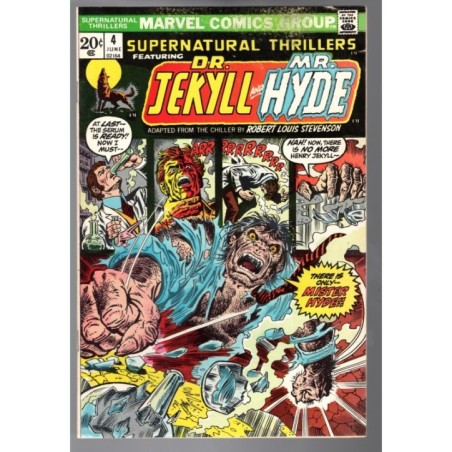 SUPERNATURAL THRILLERS 4 - MARVEL 1972 - BAGGED BOARDED - VG+(4.5)