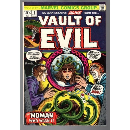 VAULT OF EVIL 3 - MARVEL 1973 - BAGGED BOARDED - VF (8.0)
