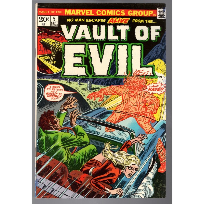 VAULT OF EVIL 5 - MARVEL 1973 - BAGGED BOARDED - FN (6.0)