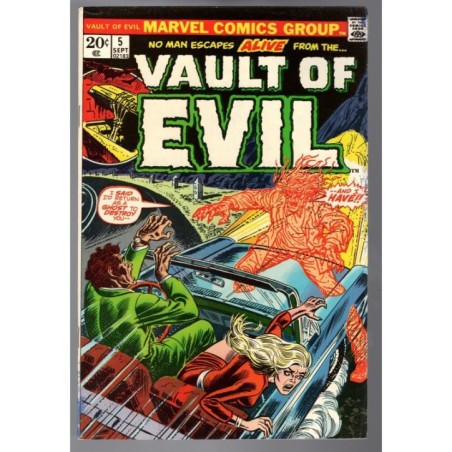 VAULT OF EVIL 5 - MARVEL 1973 - BAGGED BOARDED - FN (6.0)