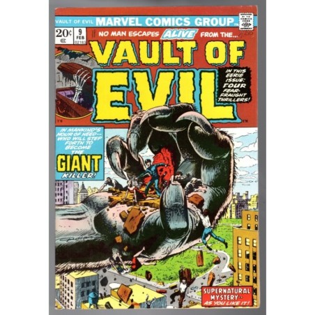VAULT OF EVIL 9 - MARVEL 1974 - BAGGED BOARDED - VF-(7.5)