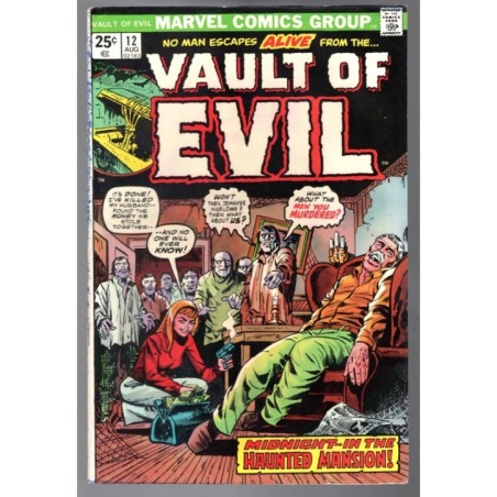 VAULT OF EVIL 12 - MARVEL 1974 - BAGGED BOARDED - FN (6.0)