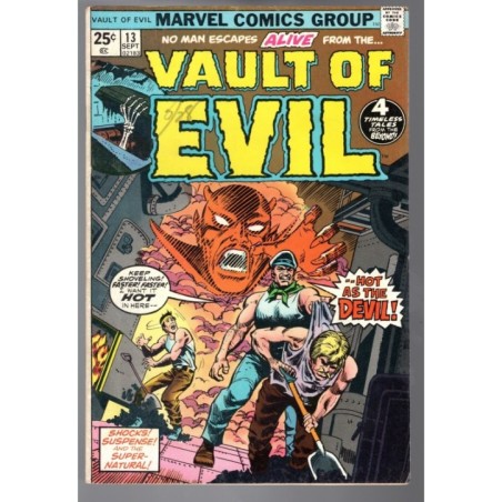 VAULT OF EVIL 13 - MARVEL 1974 - BAGGED BOARDED - FN- (5.5)
