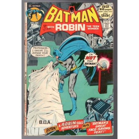 BATMAN WITH ROBIN 240 - DC 1972 - BAGGED BOARDED - VG/FN (5.0)