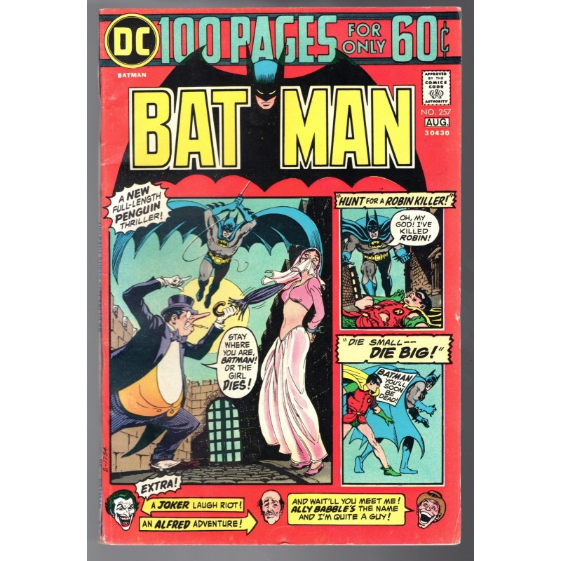 BATMAN 257 - DC 1974 - BAGGED BOARDED - FN+ (6.5)