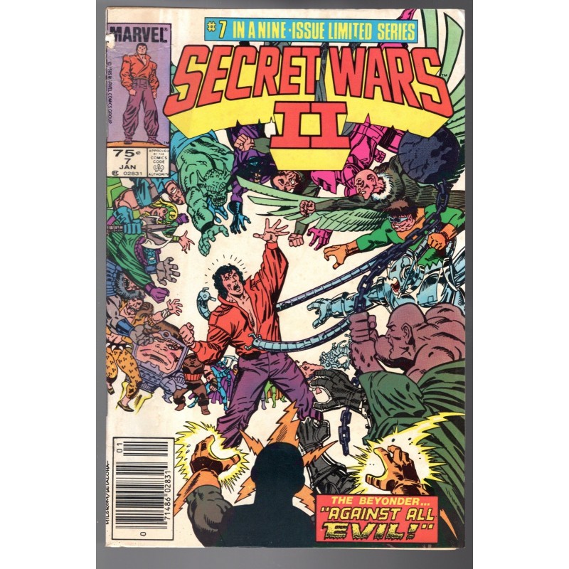 SECRET WARS II 7 - MARVEL 1986 - BAGGED BOARDED - VG+(4.5)