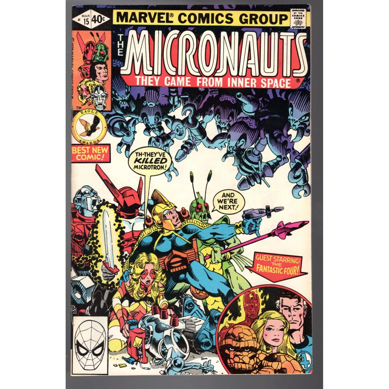 THE  MICRONAUTS 15 - MARVEL 1979 - BAGGED BOARDED - VF (8.0)
